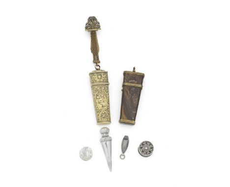 A collection of silver and objects of vertuvarious maker's and datesComprising, a George I counter box, maker's mark IA, poss