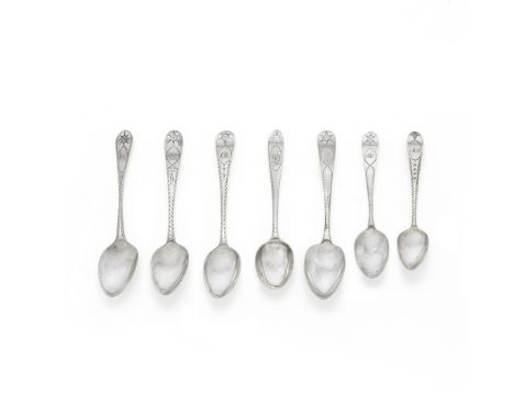 A collection of Irish silver bright-engraved flatwarevarying maker'sComprising: a bottom marked basting spoon, Christopher Ha