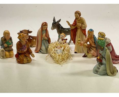 GOEBEL; a Nativity scene in original box comprising eleven figures.