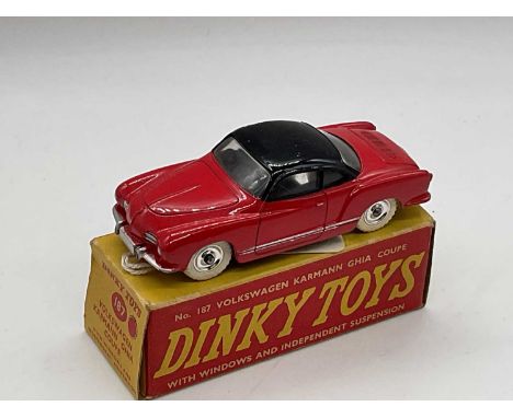 DINKY; a boxed Volkswagen, red/black, 187. Provenance: Messrs. Phillips Auctioneers, Dinky toys 1934 to 1964, Wednesday 14th 