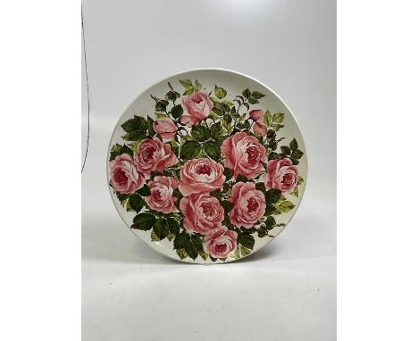 WEMYSS; a large cabbage rose decorated circular charger, impressed marks to the reverse, diameter 44.5cm.Condition Report: So
