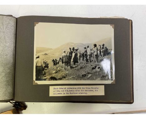 A photograph album containing approximately 103 photographs taken in Baghdad and Iraq in 1931, with RAF interest, all photogr
