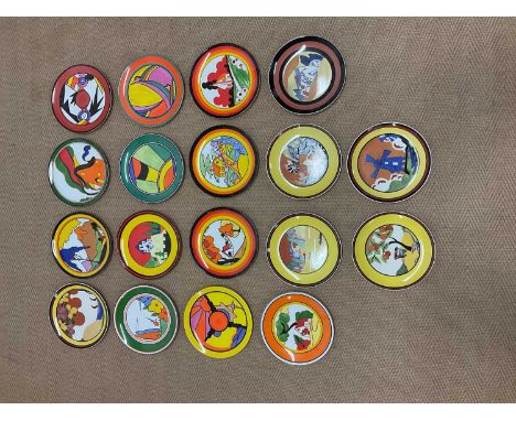 WEDGWOOD BRADFORD EXCHANGE; Clarice Cliff reproduction plates, diameter 20cm (18). No certificates or boxes.