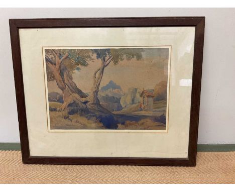 EDWARD BOUVERIE HOYTON; watercolour, The Little Shrine, signed, with a The Fine Art Society Ltd label verso and dated October