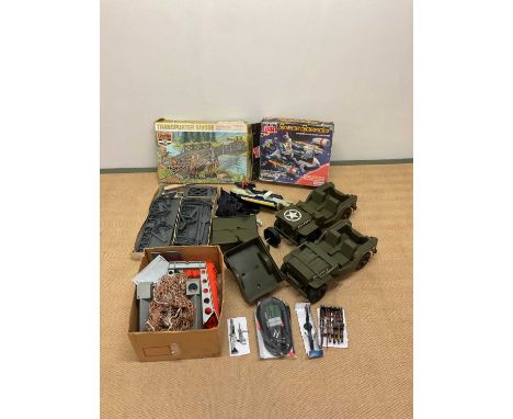 ACTION MAN; a quantity of vintage Action Man accessories from the 1960's/1970s , including a Transporter Bridge in original b