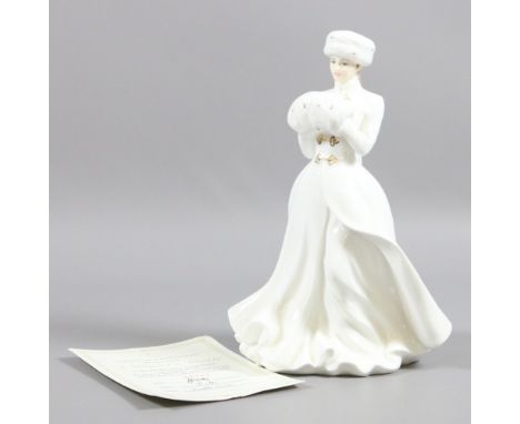 A Limited Edition Royal Worcester figure 'A Winters Morn' 12713/15000 along with certificate HN4622.