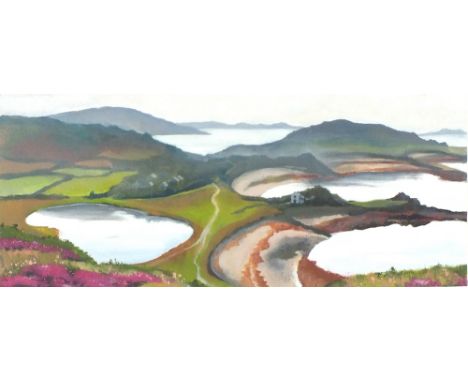 Claire LUCAS (b.1966) Oil on canvas board ‘Misty Morning, Hell Bay, Bryher’ Inscribed, signed and dated 2014 to verso Signed 