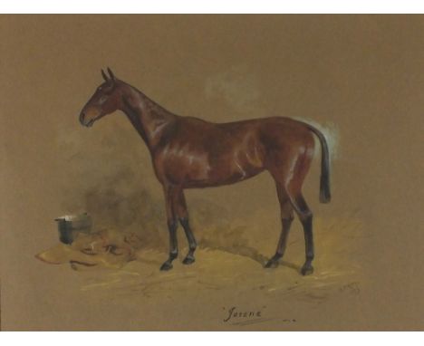 William Verner LONGE (1857-1924) Watercolour ‘Jacana’ – portrait of a horse in a stable Signed and dated 1923 13.25” x 17.25”