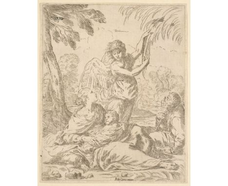 Sammlung von 6 alten Künstlergraphiken des 17. Jh. Je Radierung auf Papier. Enthält: Jacques Callot. Die Predigt des Hl. Ammo