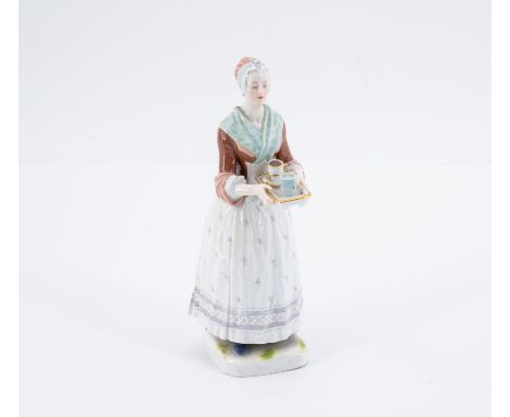 KLEINES SCHOKOLADENMÄDCHEN.  Meissen. Datierung: Vor 1924. Meister/Entwerfer: Entwurf nach Jean-Etienne Liotard (1702-1789). 