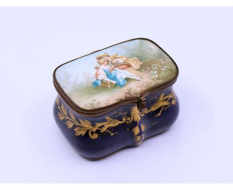 An 18th cent Sevres porcelain snuff box&nbsp;