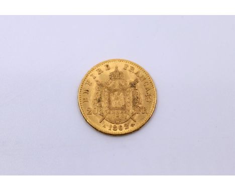 A French 1862, 20 Franc gold coin