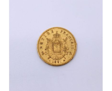 A French 1861, 20 Franc gold coin