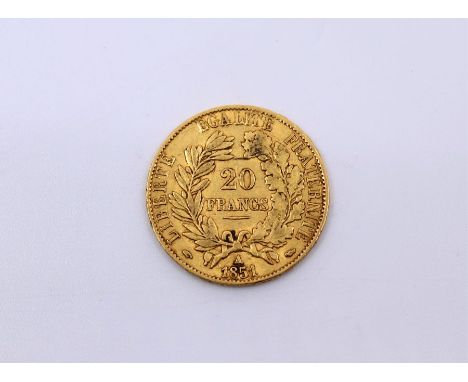 A French 1851, 20 Francs gold coin