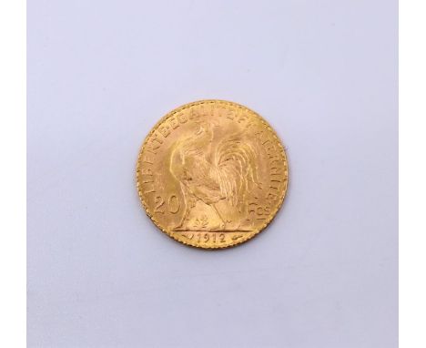 A French 1912, 20 Franc gold coin