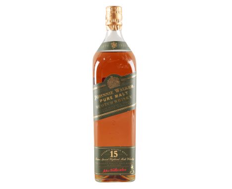 JOHNNIE WALKER 'GREEN LABEL' PURE MALT 15 YEAR OLD SCOTCH WHISKYone 70cl bottle