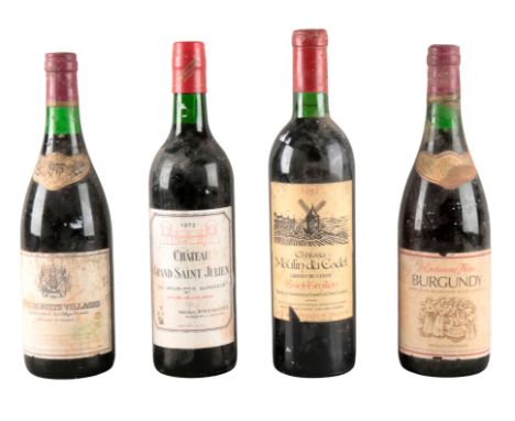 CHÂTEAU MOULIN DU CADET ST EMILION 1972one 75cl bottle, Château bottled; Château Grand Saint-Julien Cru Borgeois Superieur 19