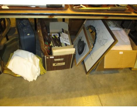 Printed Plan of Dundee, Other Pictures, Console Table, Linen, South Seas Costume etc