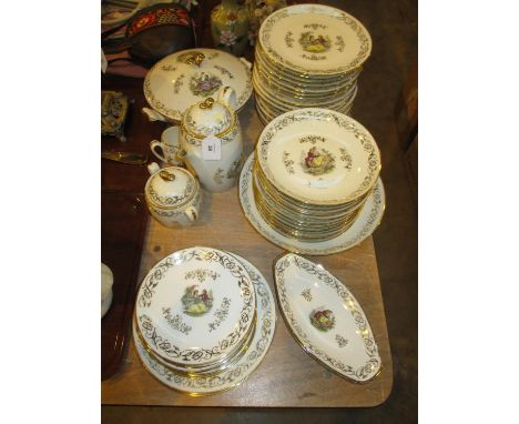 Emaux De Limoges Porcelain Dinner Service, 49 pieces