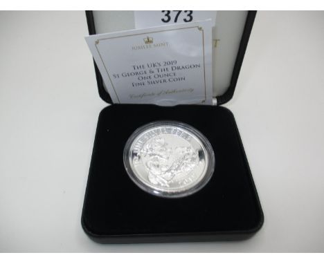 2019 Royal Mint Brilliant Uncirculated £2 Silver (999.9) One Ounce "Valiant" Coin, with certificate of authenticity showing t