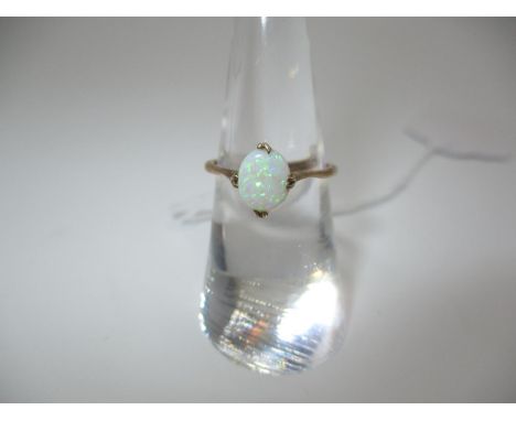 Opal Solitaire Ring, 1.36g, Size L