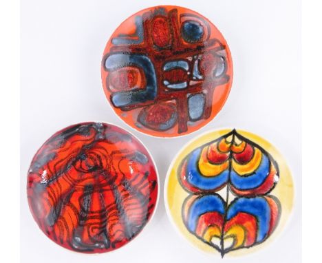 3 Poole Delphis pattern dishes,
8" across, (3).