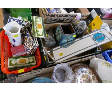 Art Nouveau inspired mirrors, Studio Pottery tiles, trinket pots etc