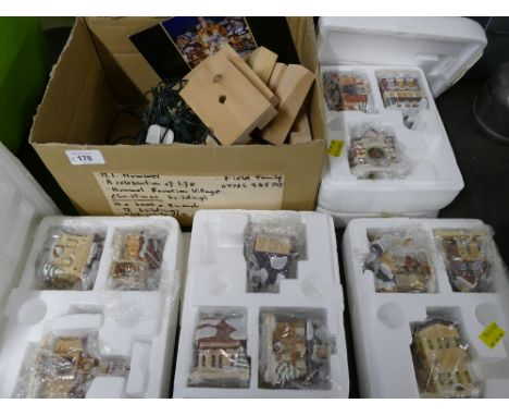 Hummel Celebration of Life Christmas village scene with accessories 