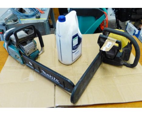 A Makita petrol chainsaw, together with a Mac petrol chainsaw (2)