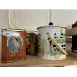 Two vintage royalty tins and a further Homepride Flour tin