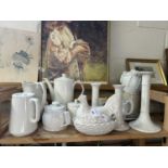 Mixed Lot: Various candlesticks, tea wares etc