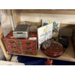 Mixed Lot: Portable radio, table top chest and other assorted items