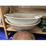 Two wash bowls