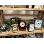 Mixed Lot: Various mantel clocks and carriage type clocks