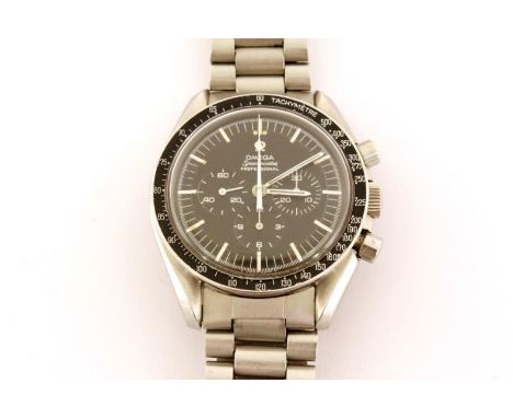 OMEGA Speedmaster Professional, a rare gentleman's stainless steel 'Pre-Moon' chronograph wristwatch, ref. 145.012-67, the bl