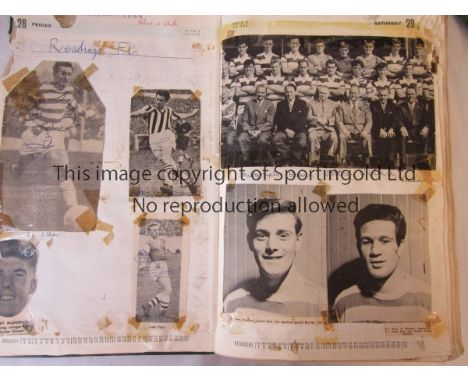 FOOTBALL AUTOGRAPHS        A large book of signed magazine photographs which have all been taped into the book with over 1,00