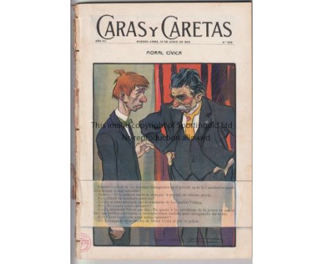 EVERTON - TOTTENHAM 1909 IN ARGENTINA    Argentinean magazine, Caras y Caretas published 12/6/1909 in Buenos Aires with pictu