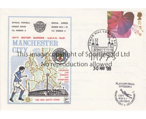 PLAY-OFF FINAL 1999  First Day Cover issued by Dawn to celebrate Man City gaining promotion from Division 2 to the Championsh