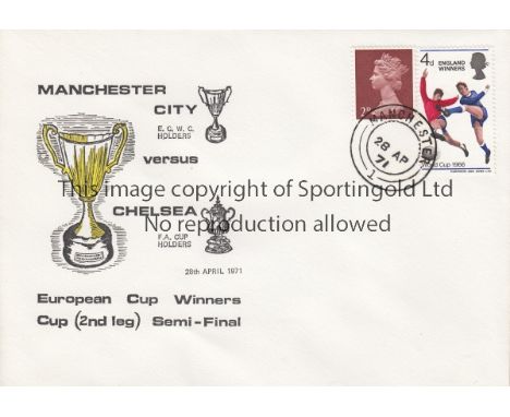 MAN CITY - CHELSEA 1971   First Day Cover, Manchester City v Chelsea, 28/4/71, European Cup-Winners Cup Semi-Final 2nd leg. P