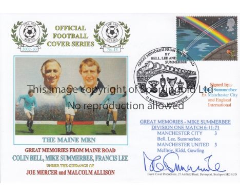 THE MAINE MEN   Dawn First Day Cover commemorating Great Memories of Maine Rd and the Mercer-Allison Era. Commemorates Man Ci
