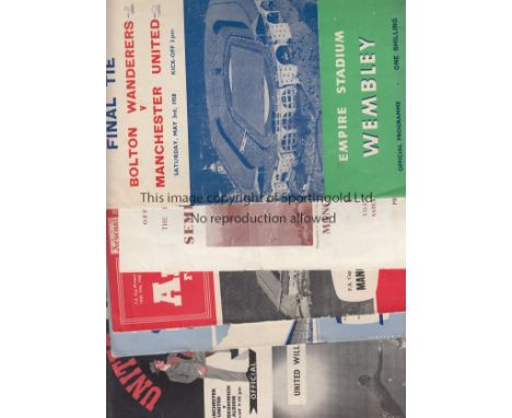 MAN UTD        A collection of 5 programmes covering the post Munich Manchester United run in the FA Cup. Quarter Final away 