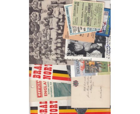 SPORTING MISCELLANY   A collection of sporting miscellany to include 3 Football tickets England v Germany 1954, England v Bel