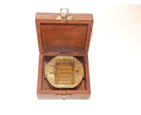 A 20thC Stanley nautical 'Natural Sine' brass portable compass, 3" across.