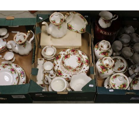 Extensive collection of Royal Albert ' Old Country Roses ' ware including two teapots (one lacking lid) two coffee pots, 6 co
