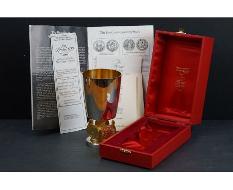 A Stuart Devlin The Bristol `600` Commemorative silver goblet, numbered 109/600, hallmarked London 1972,five arms issuing fro