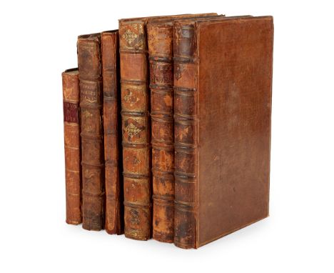 Six quarto and folio volumes, comprising Temple, Sir William The Works. London, 1740, 2 volumes, folio, engraved portrait, co