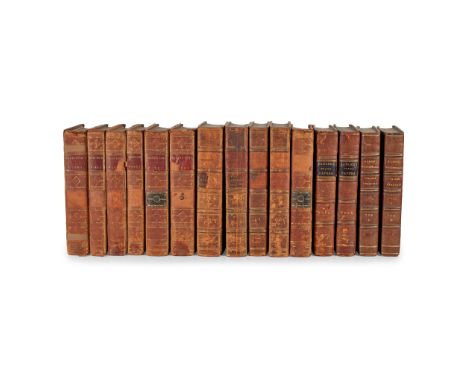 15 Leather bound Quarto volumes, including Warburton, William, Lord Bishop of Gloucester The Works. 1788. 7 volumes , 4to, en