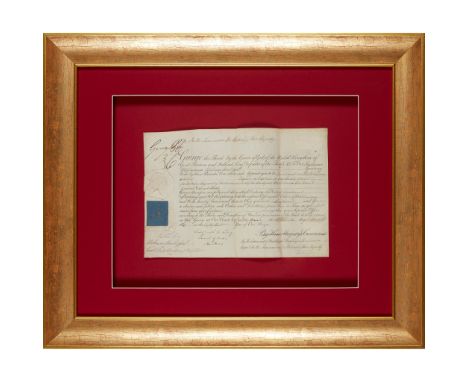 George, Prince of Wales, Prince Regent (later George IV) Document signed printed and manuscript on vellum, 33 x 24 cm, dated 