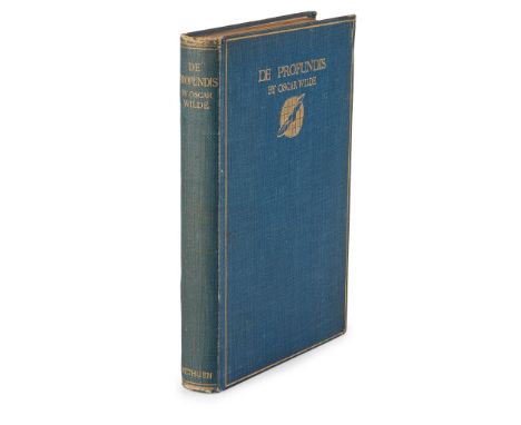 Wilde, Oscar - with manuscript annotations by Arthur William Symons De Profundis London: Methuen and Co., 1905. First edition