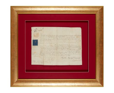George III King of Great Britain and Ireland [later the United Kingdom] Document signed printed and manuscript on vellum, 30 